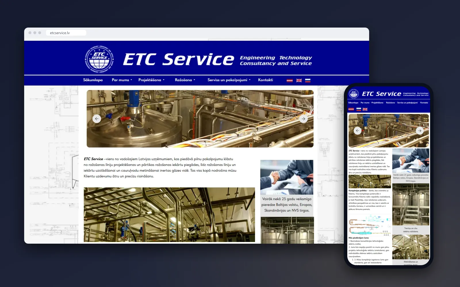 ETC Service: a website in three languages, SEO and a Google profile